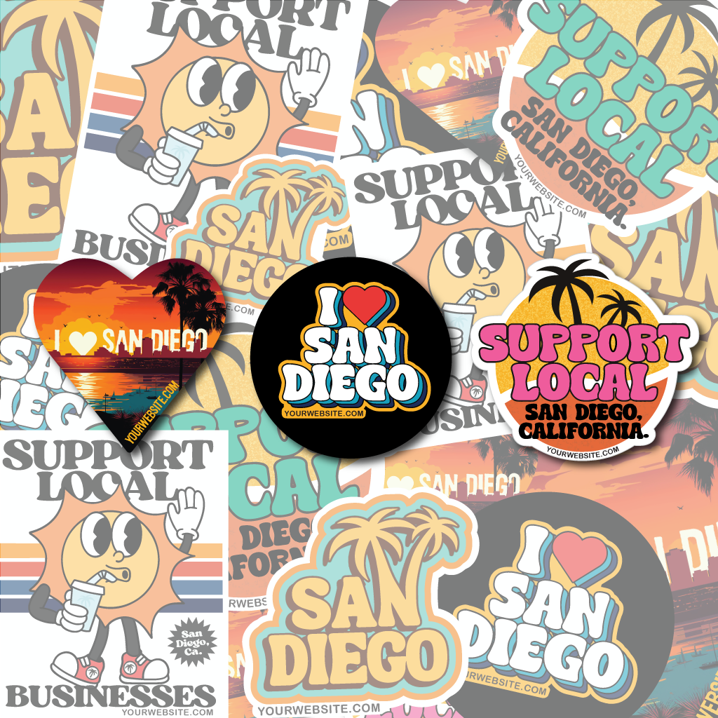 San Diego Customizable Stickers